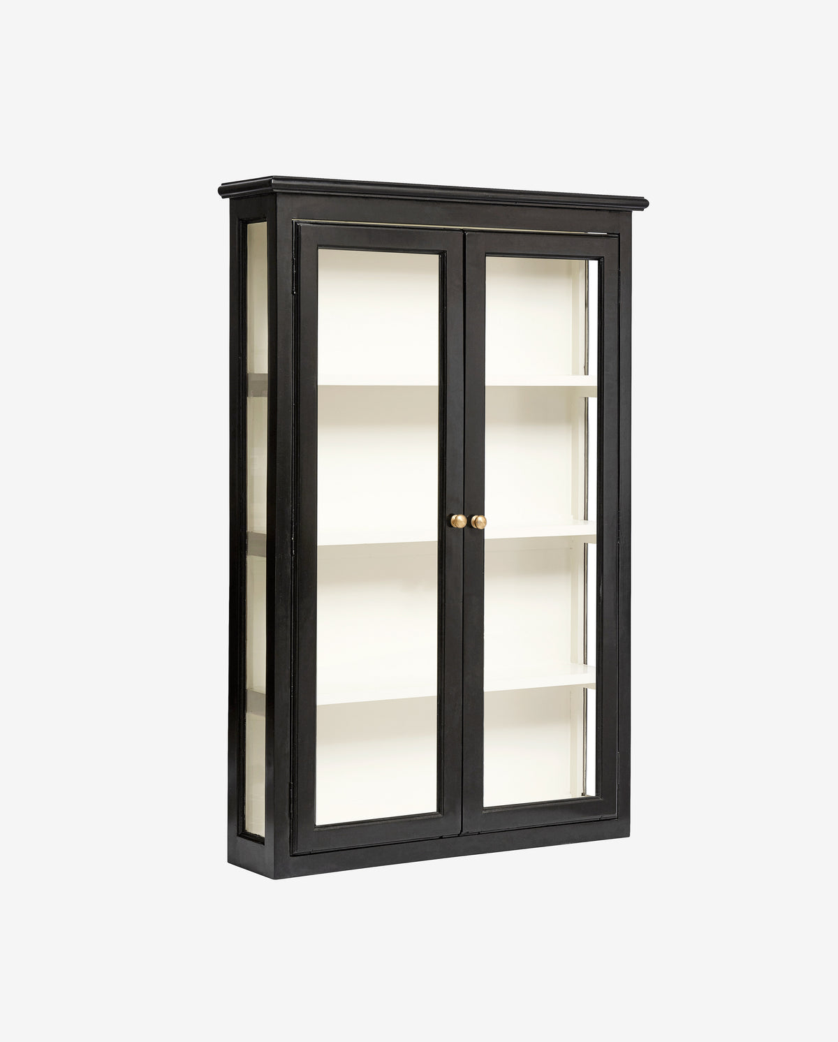 CLASSIC vægskab i træ - 120x82 - sort/off white