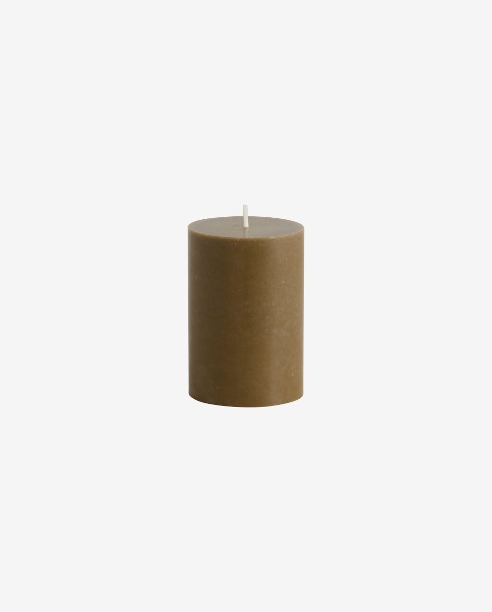 CANDLE, bloklys, 6,8x10cm - grøn - naordal.com