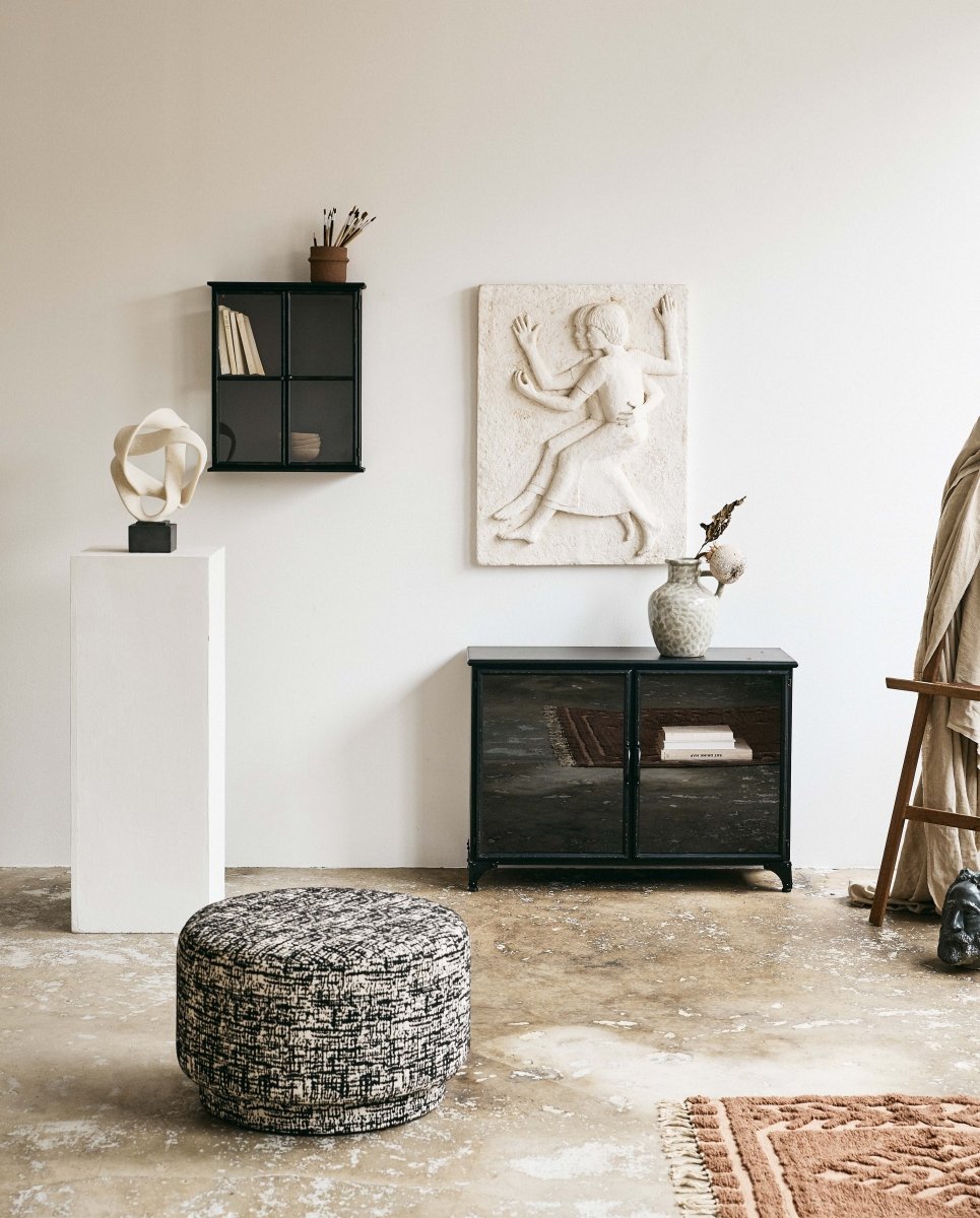 DOWNTOWN vægskab i jern - 60x50 - sort - naordal.com