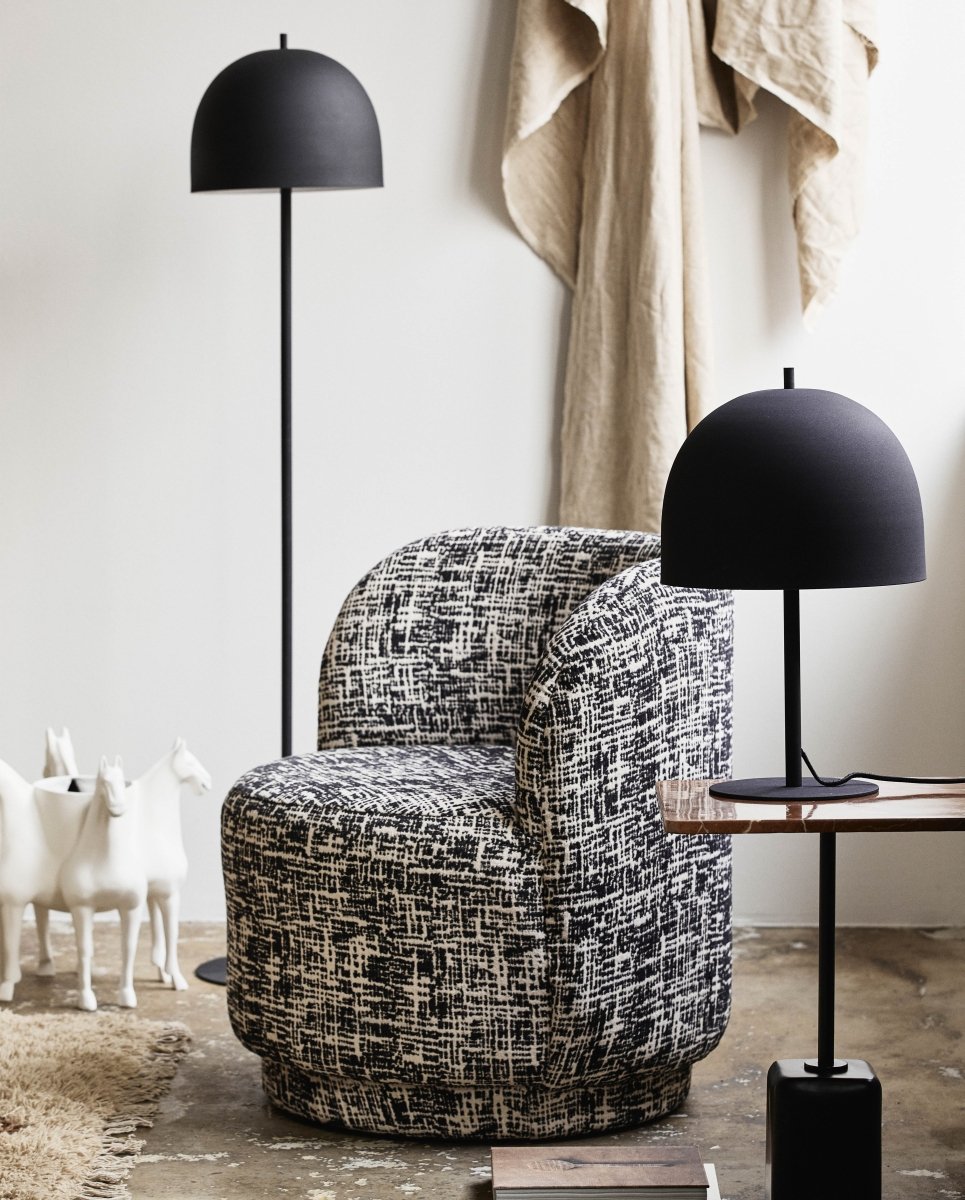 GLOW bordlampe - mat sort - naordal.com