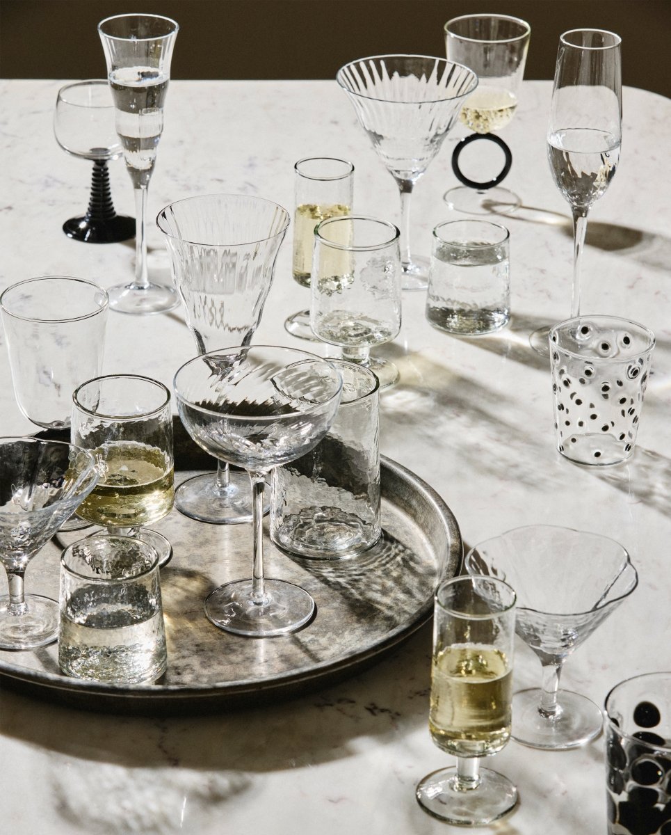 PISUM drikkeglas - klar/sort - naordal.com