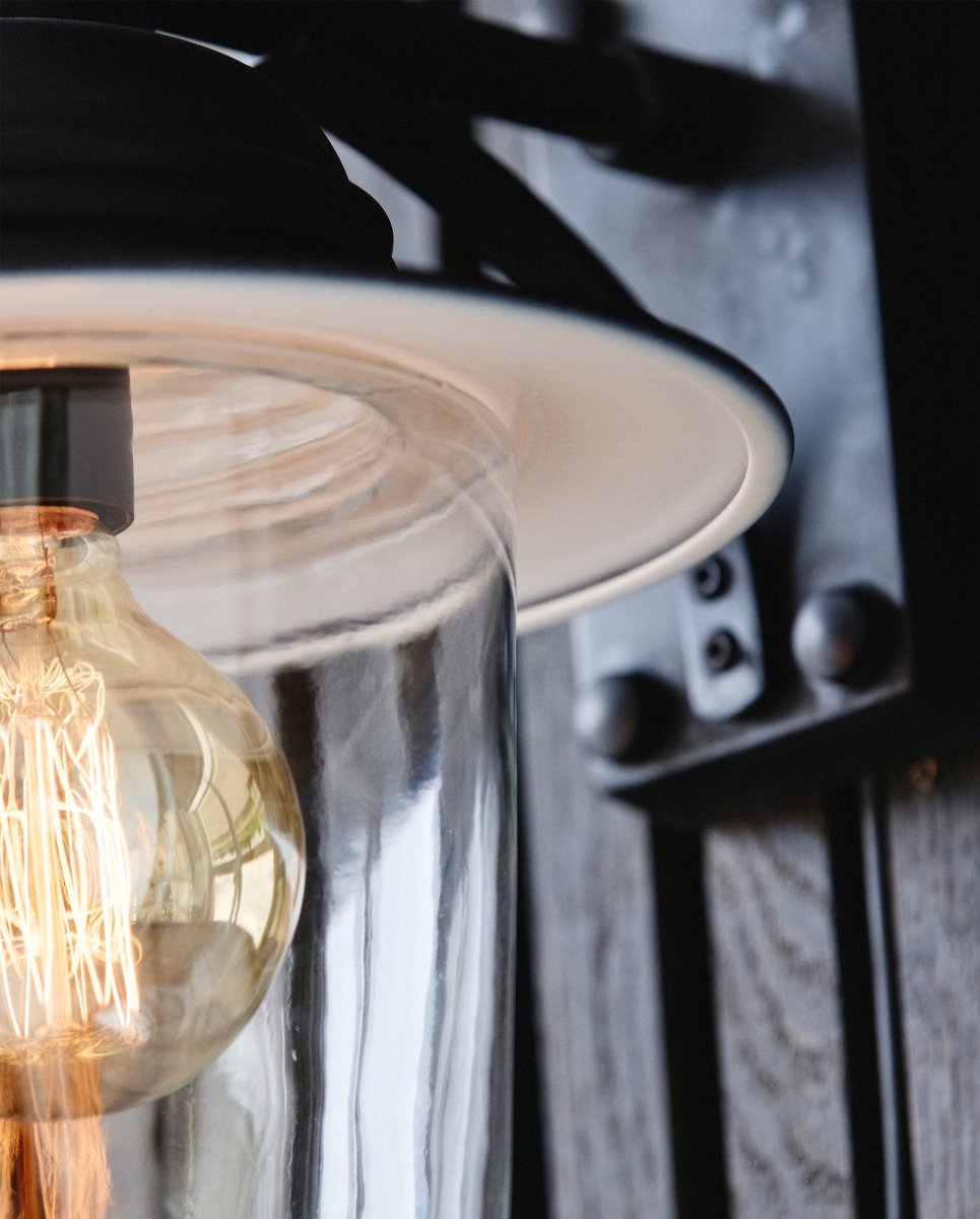 Udendørslampe til væg - h31 cm - sort - naordal.com