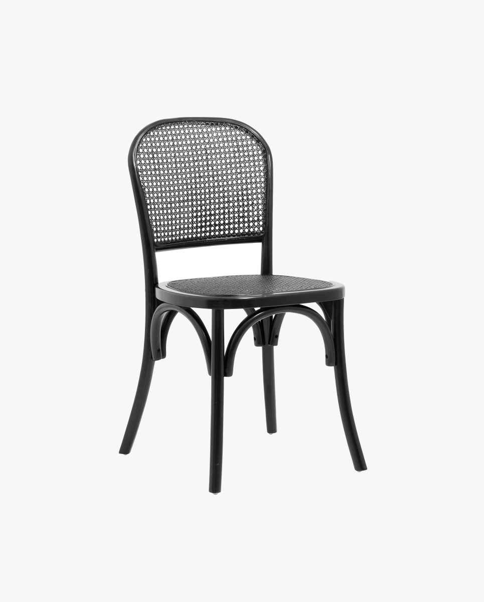 WICKY spisebordsstol med flet - sort - naordal.com