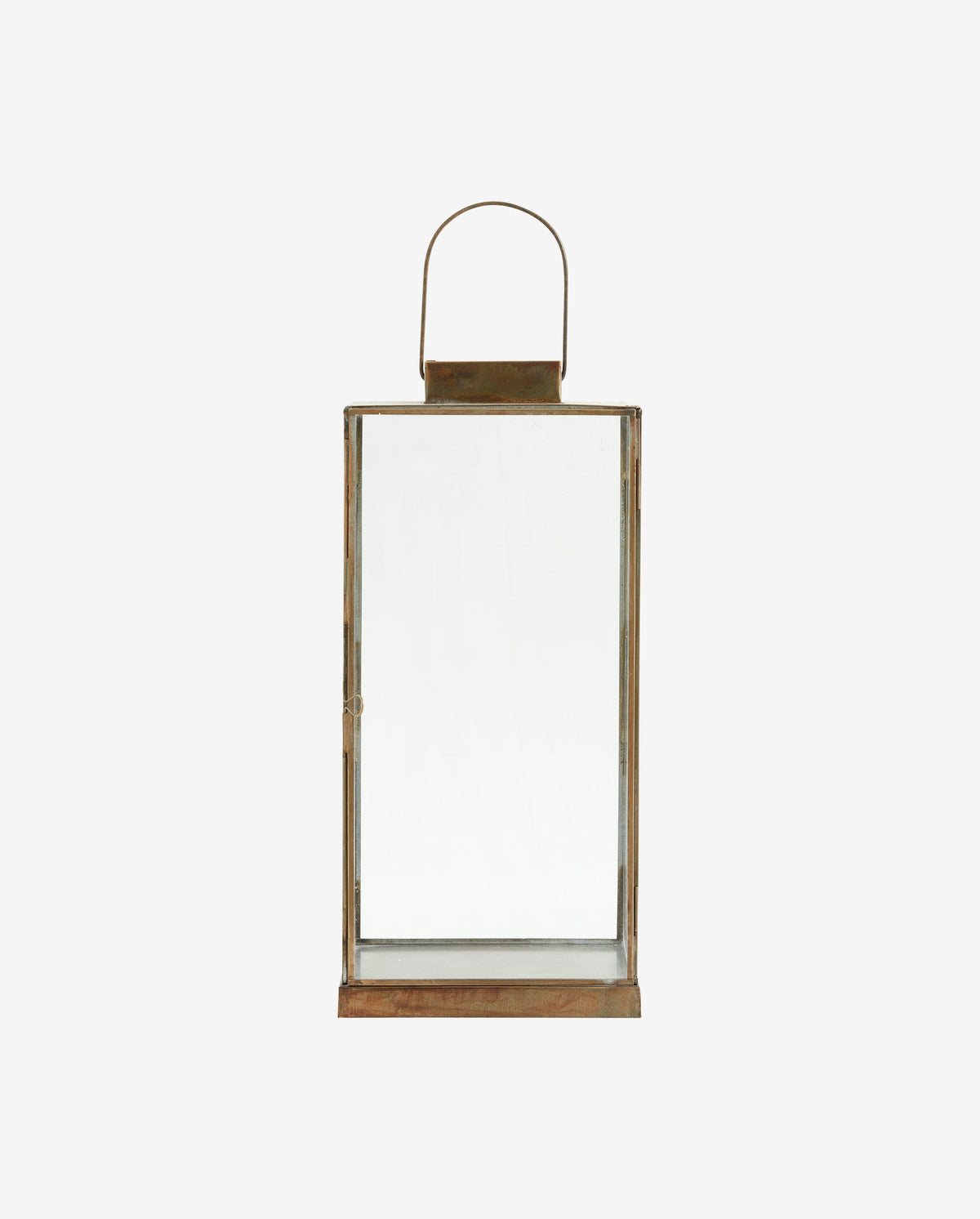 ANTIQUE lanterne i jern - h42 cm - guld finish