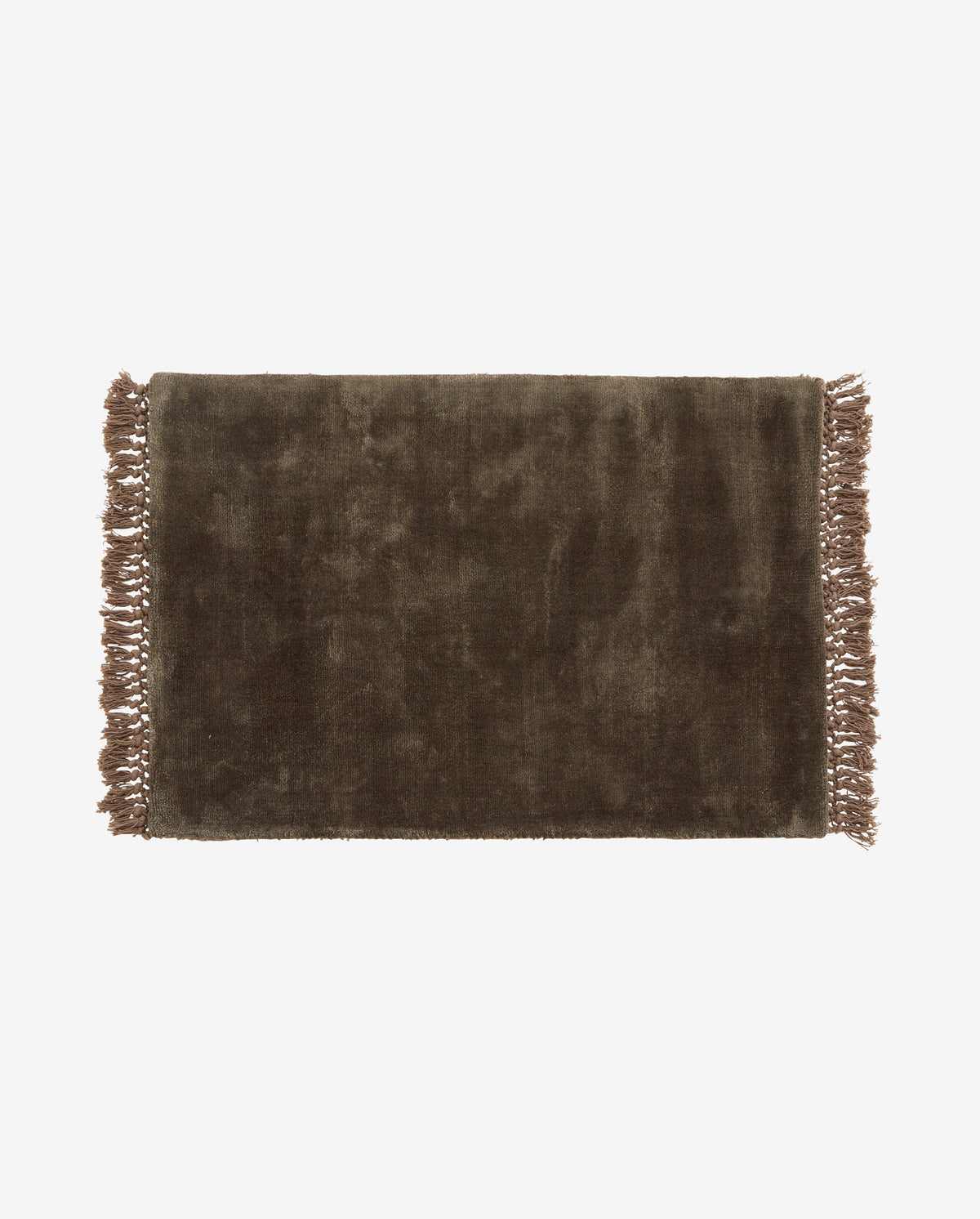 NOBLE tæppe med frynser, 60x90 - varm grå