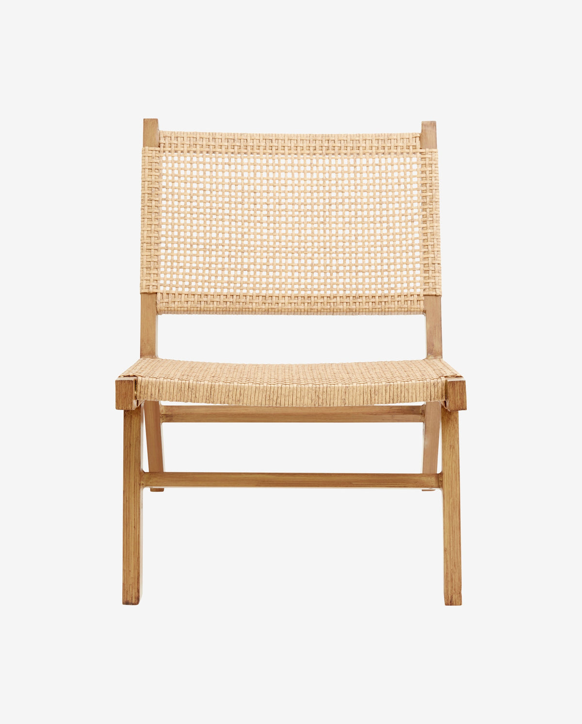 VASAI lounge havestol i flettet polyrattan - natur