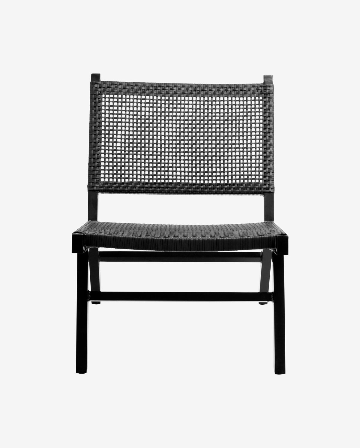 VASAI lounge havestol i flettet polyrattan - sort
