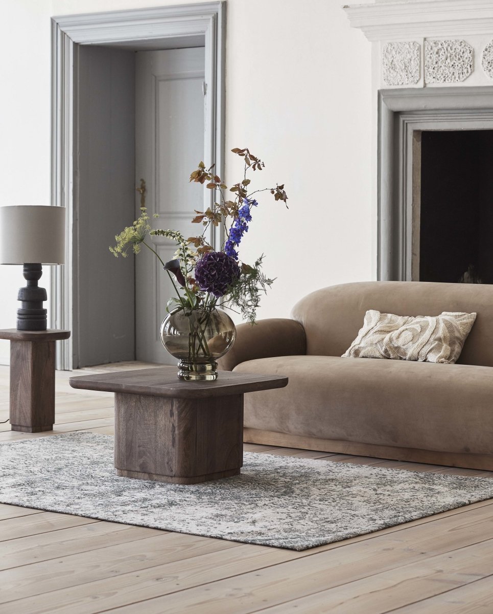 ARIA jacquardvævet tæppe - 160x240 cm - grøn/beige - naordal.com