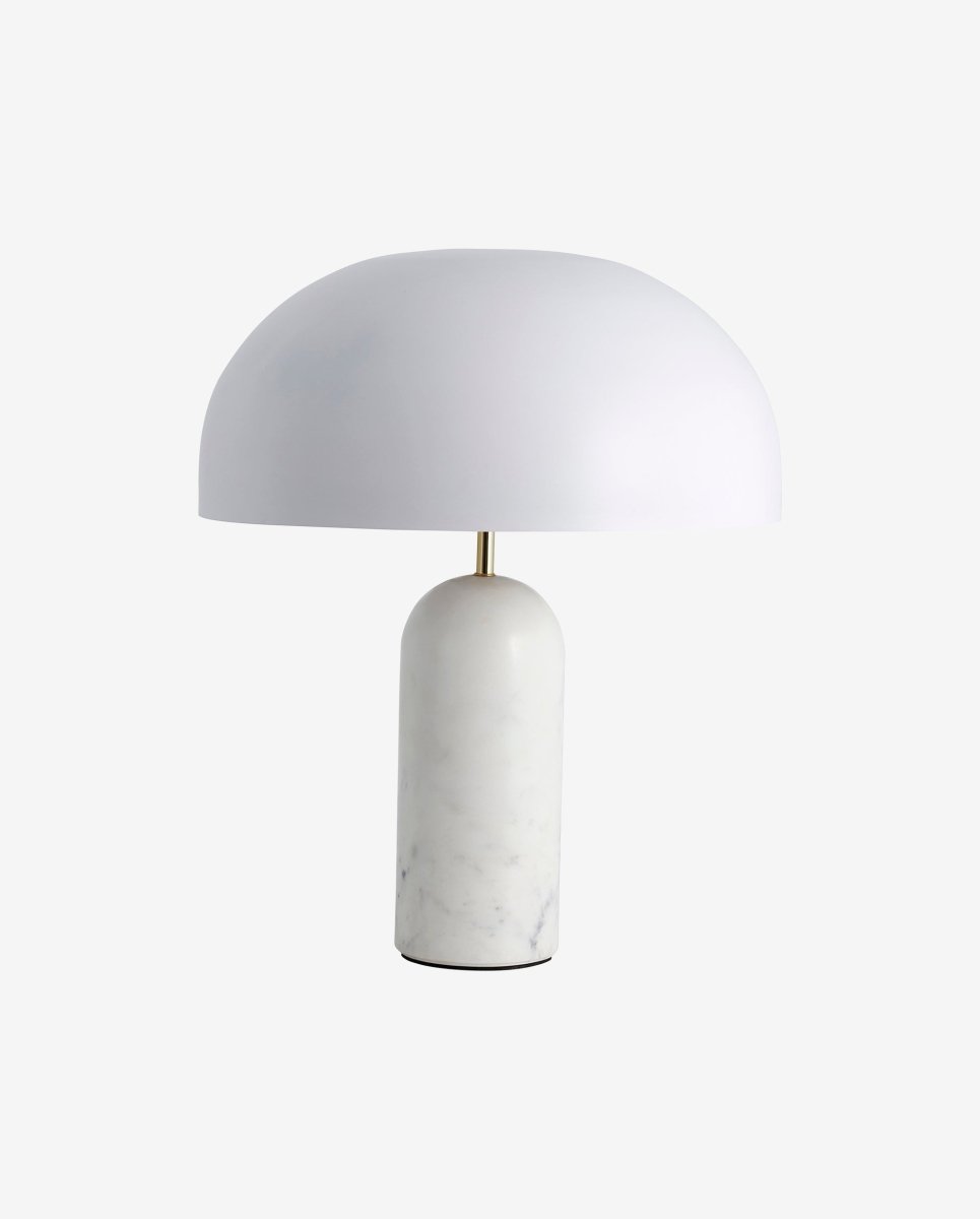 ATLAS bordlampe i marmor og metal - h49 cm - hvid - naordal.com