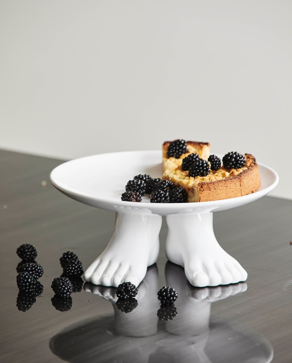 CICELY kagefad i keramik - ø29,5 cm - hvid - naordal.com