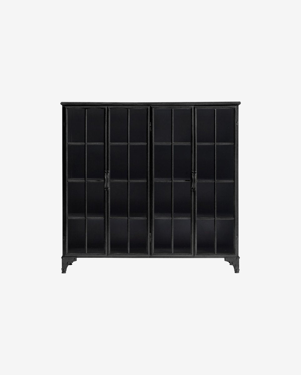 DOWNTOWN vitrineskab i jern - 114x120 - sort - naordal.com