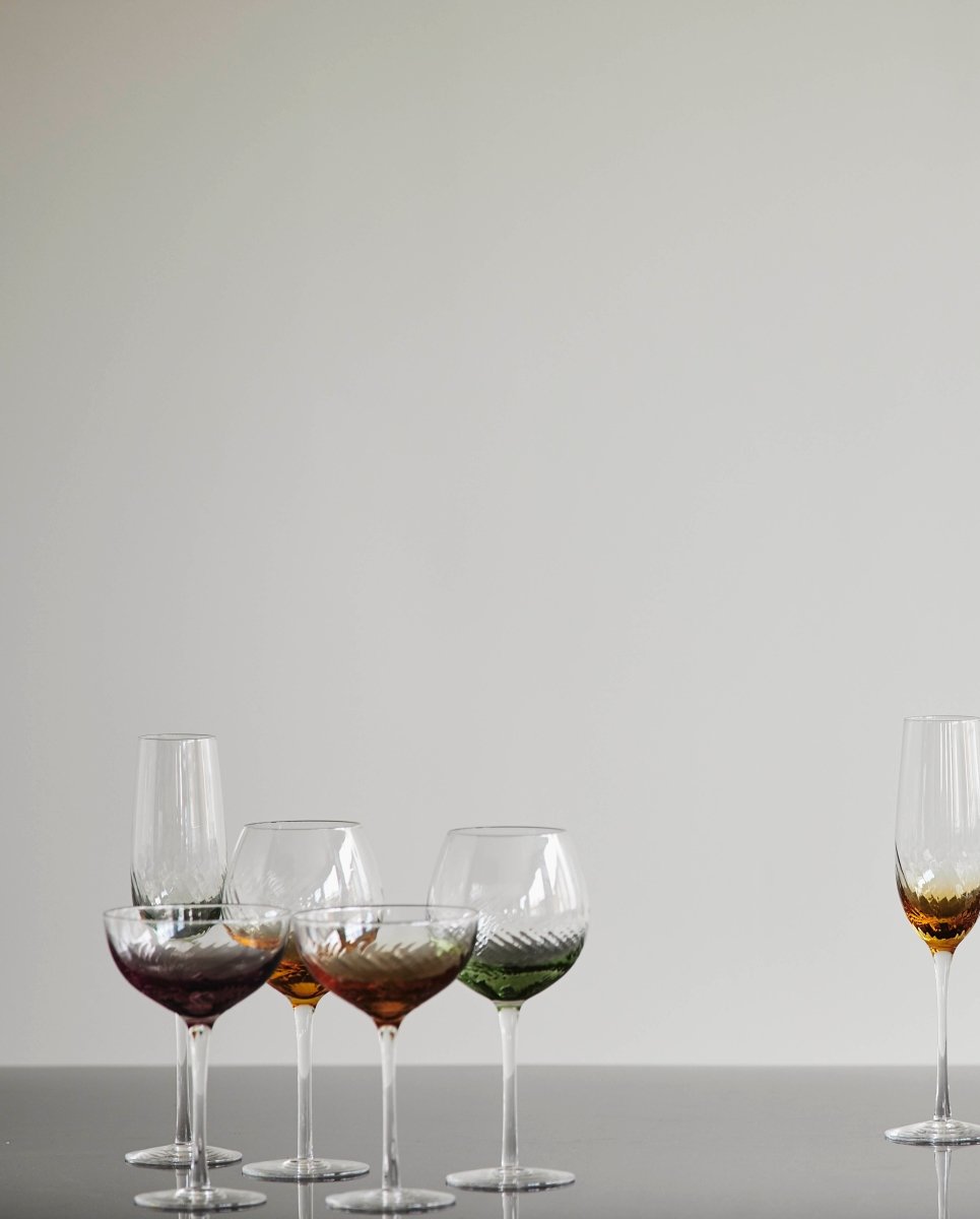GARO cocktailglas - h18 cm - klar glas/lilla - naordal.com