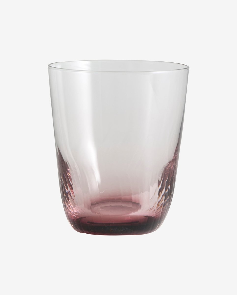 GARO drikkeglas - h9,5 cm - klar glas/lilla - naordal.com