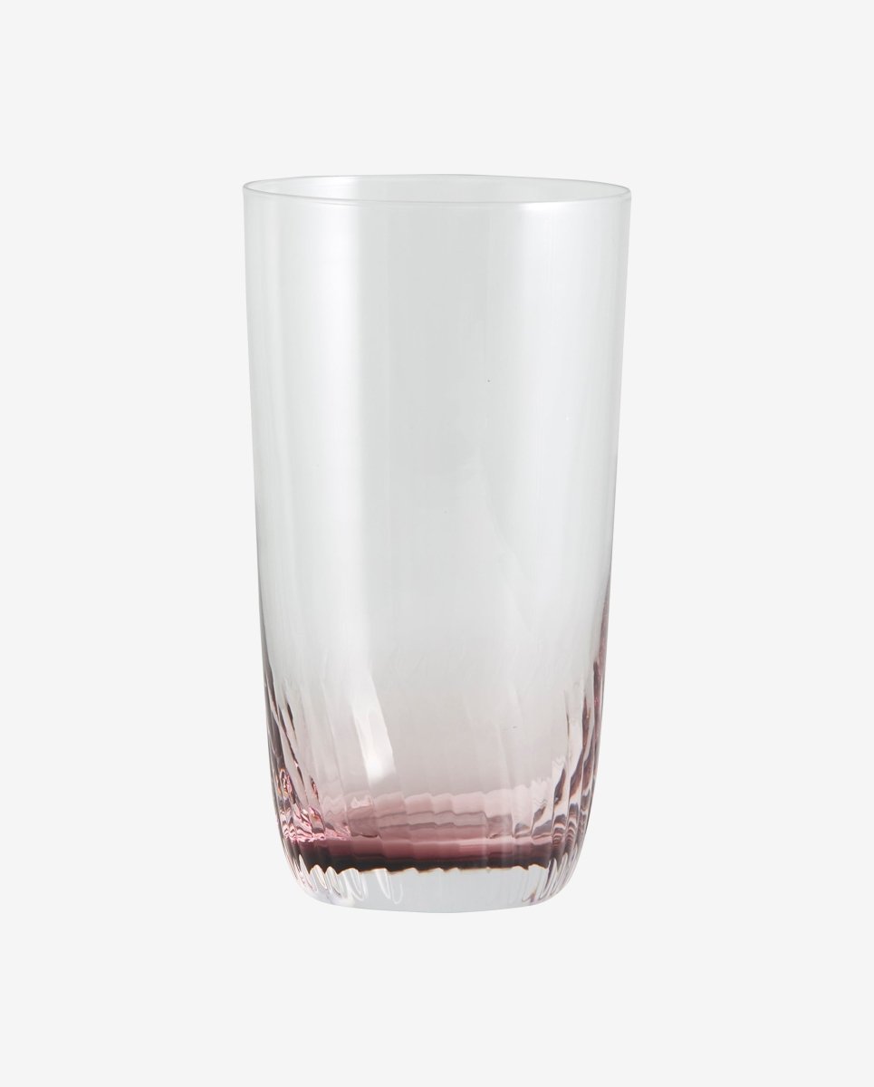 GARO højt drikkeglas - h15 cm - klar glas/lilla - naordal.com
