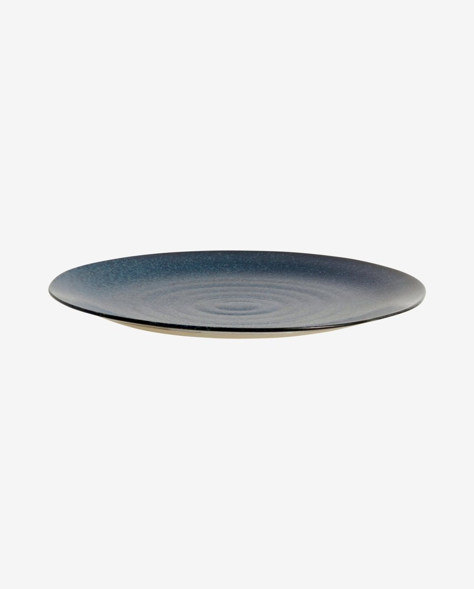 GRAINY middagstallerken i keramik - ø28 cm - mørkeblå - naordal.com