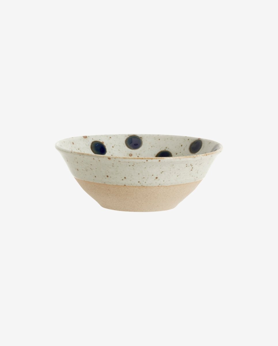 GRAINY skål i keramik - ø15 cm - sand/blå - naordal.com