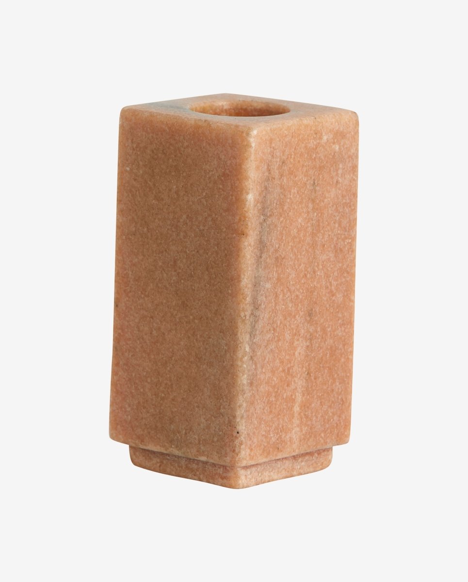 HAIDA lysestage i marmor - h7,7 cm - rosa - naordal.com