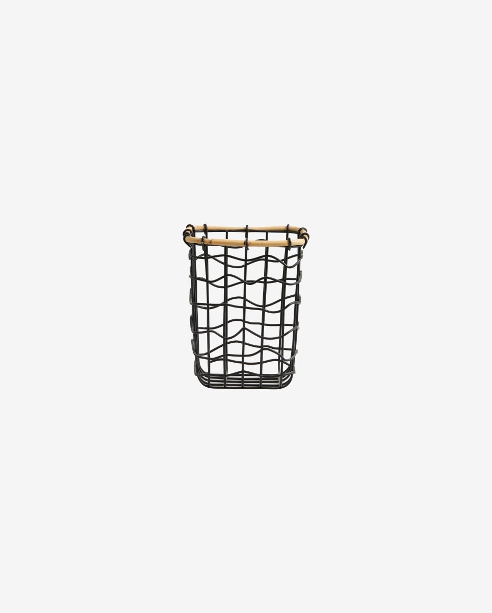 HANA opbevaringskurv i sort metalflet, XS - sort - naordal.com