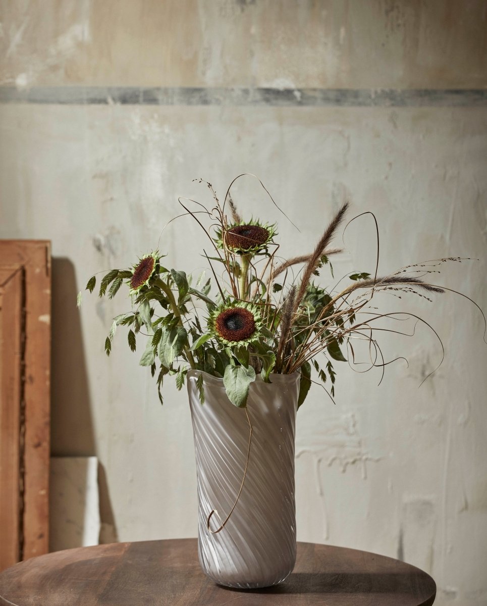 HELLE vase, glas - råhvid - naordal.com