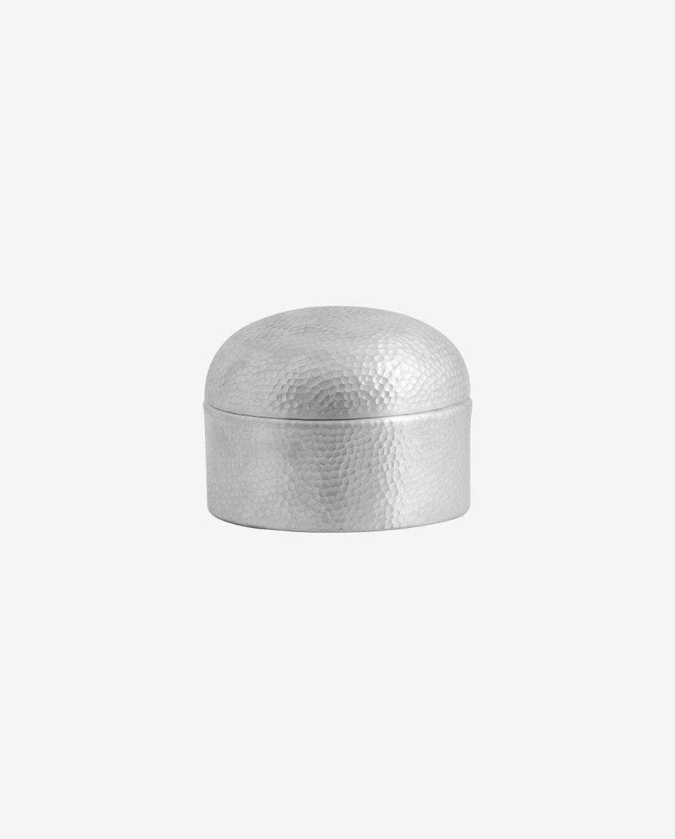 MACAU opbevaringskrukke, L, aluminum - krom finish - naordal.com