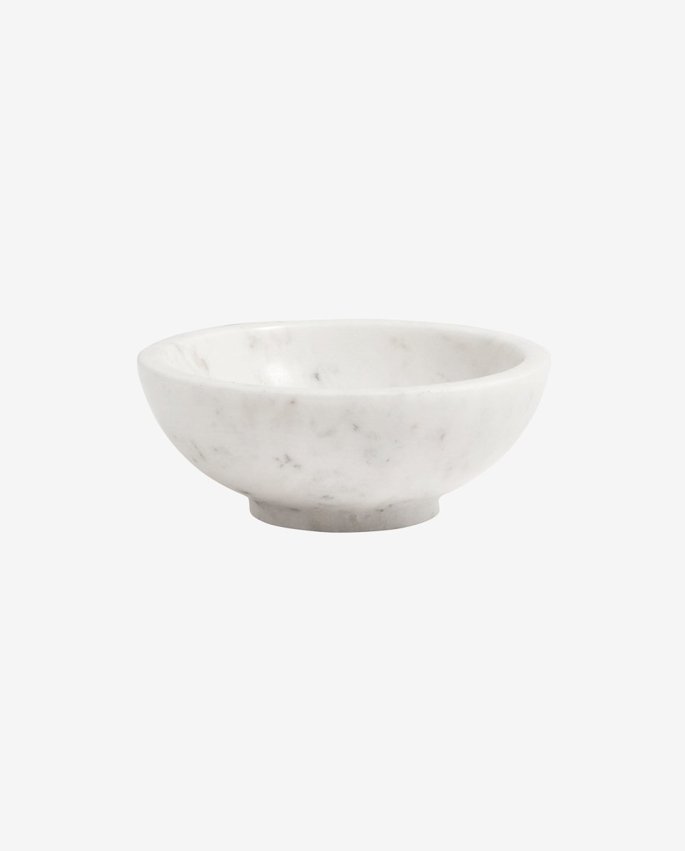 MARBLE skål i marmor - ø13 cm - hvid - naordal.com