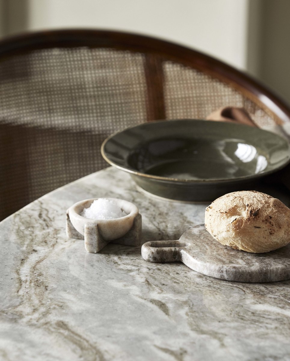 MERIAN saltkar i marmor - ø8 cm - brun - naordal.com