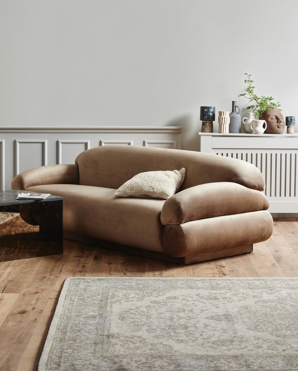 PEARL vævet bomuldstæppe - 160x240 - sand/beige - naordal.com