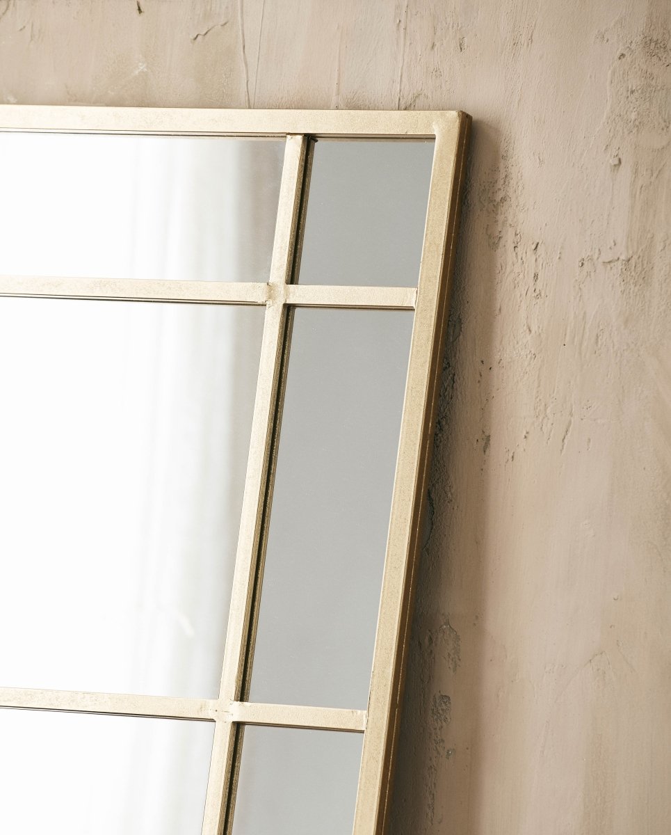 SPIRIT spejl med jernramme - 204x102 cm - guld finish - naordal.com