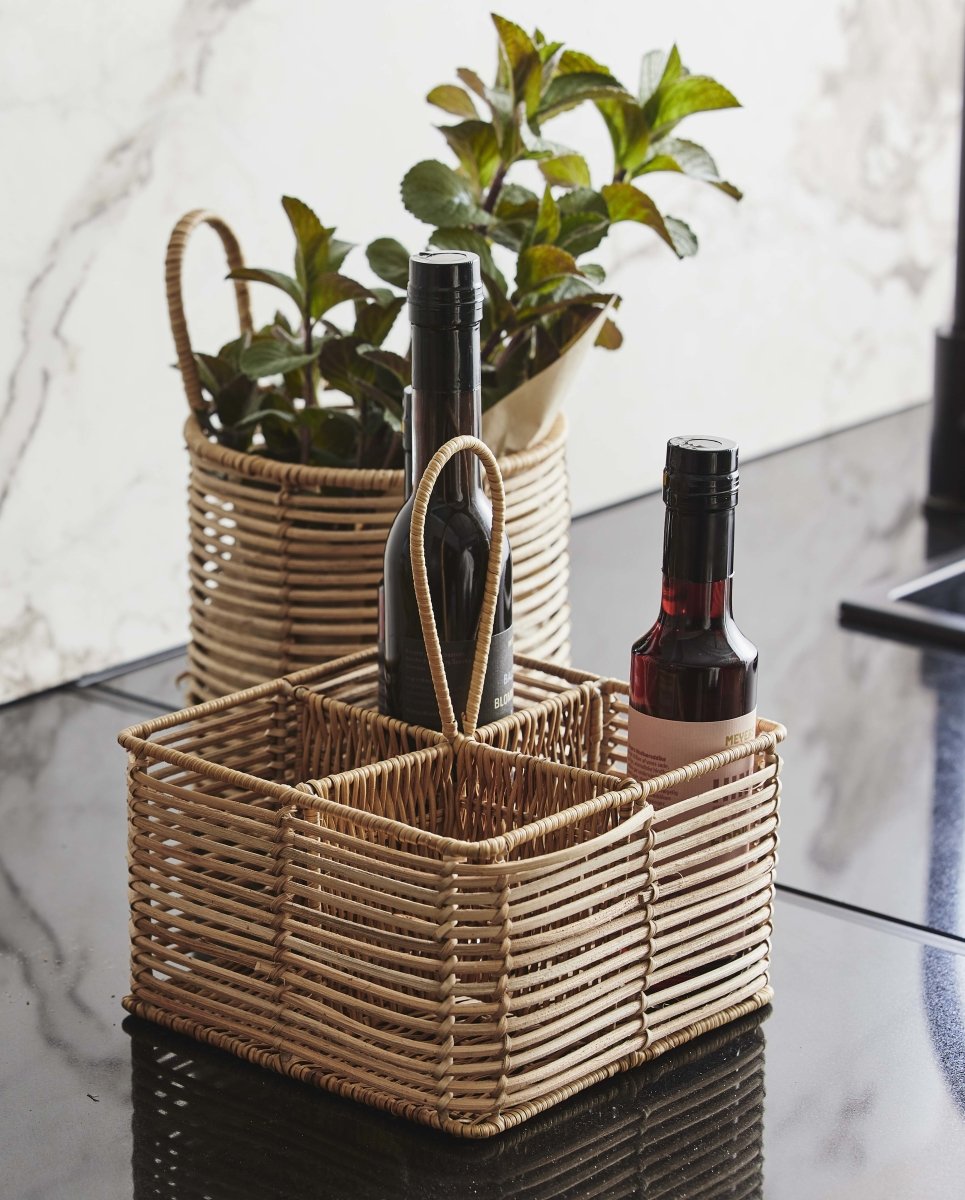 ZADAR fletkurv i rattan - 20x20 cm - natur - naordal.com