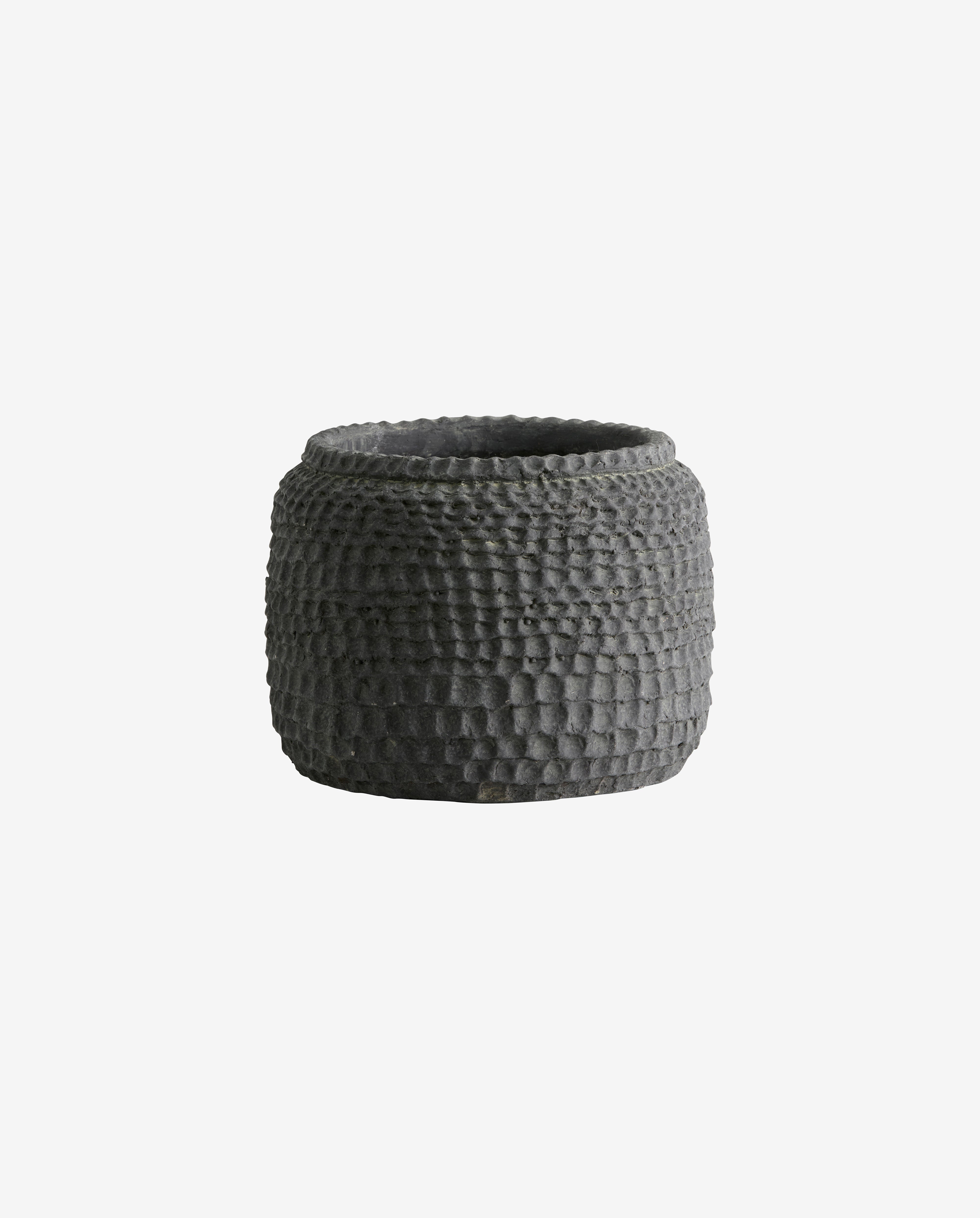 AOBA krukke i cement, L - Grå