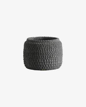 AOBA krukke i cement, L - Grå