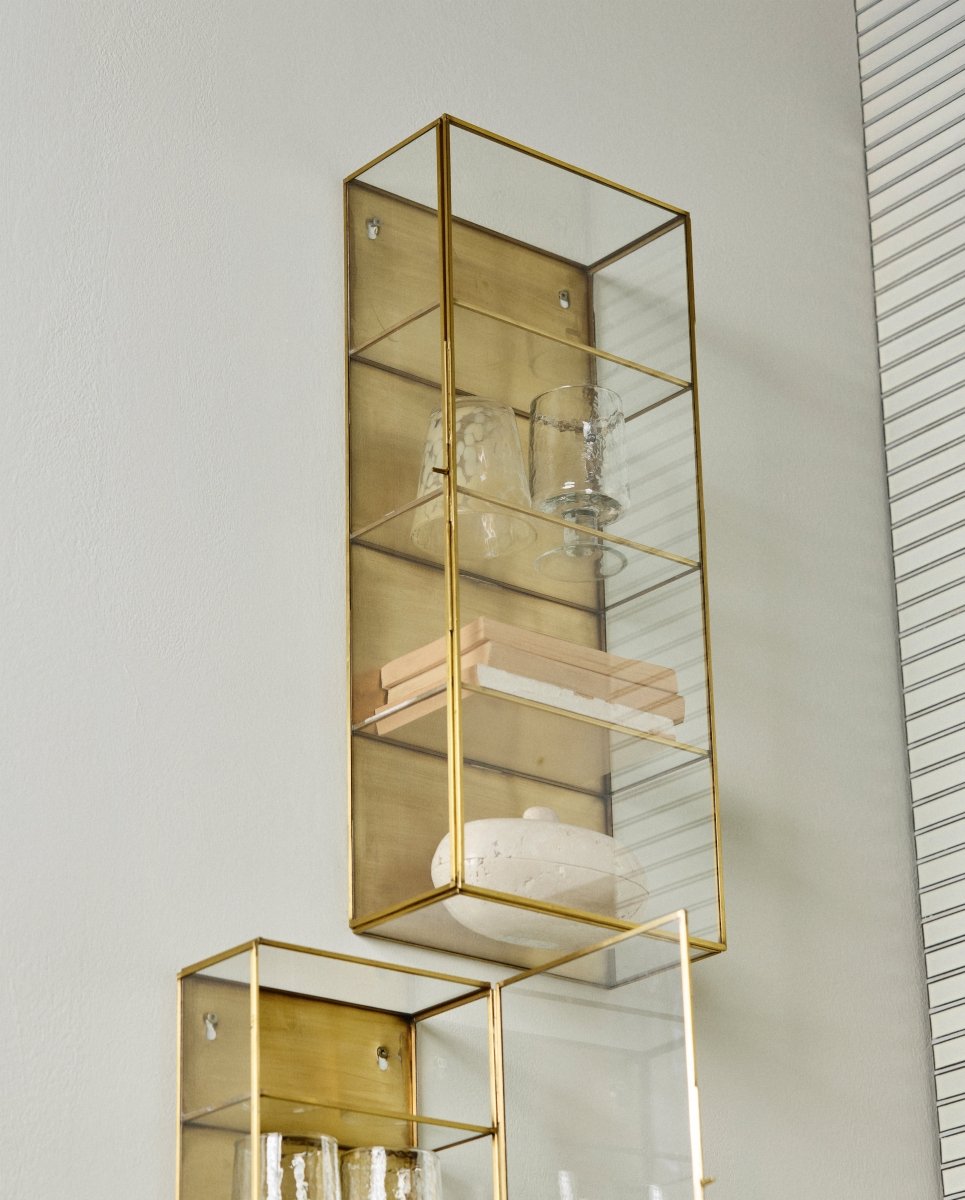 ADA vægskab i jern, L, 60x25 - guld finish - naordal.com