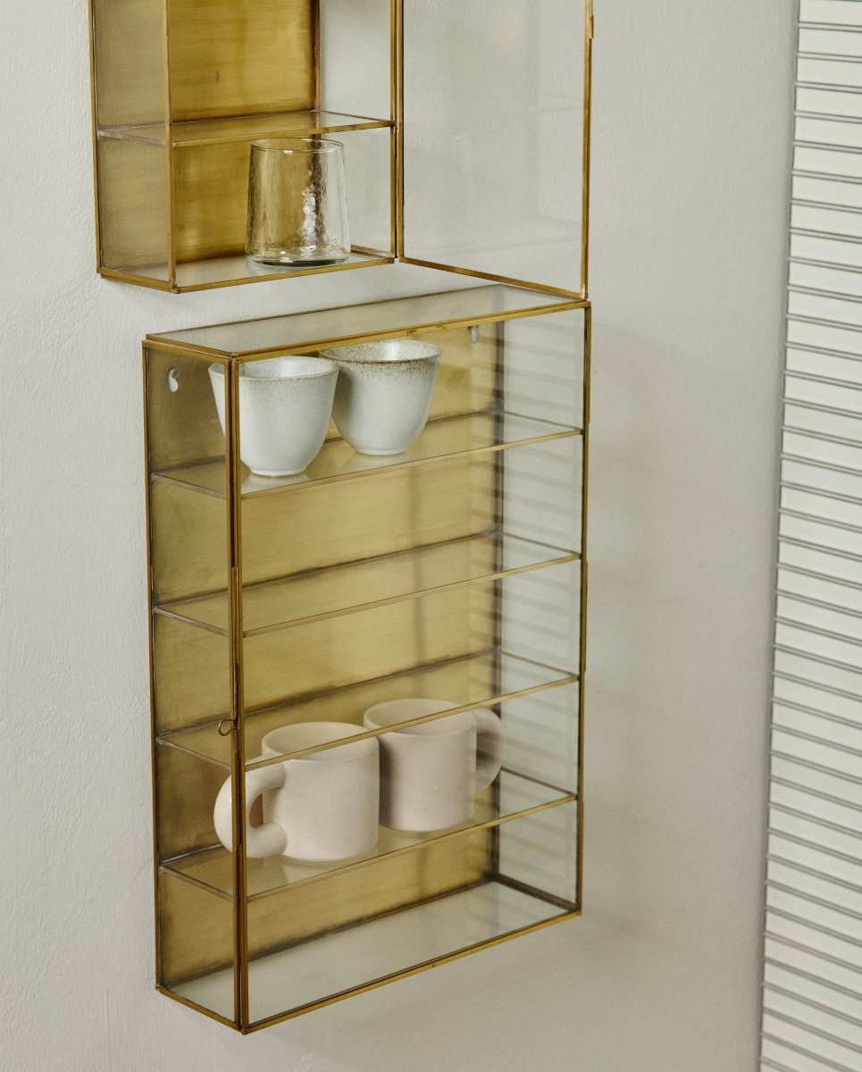 ADA vægskab i jern, M, 50x35 - guld finish - naordal.com