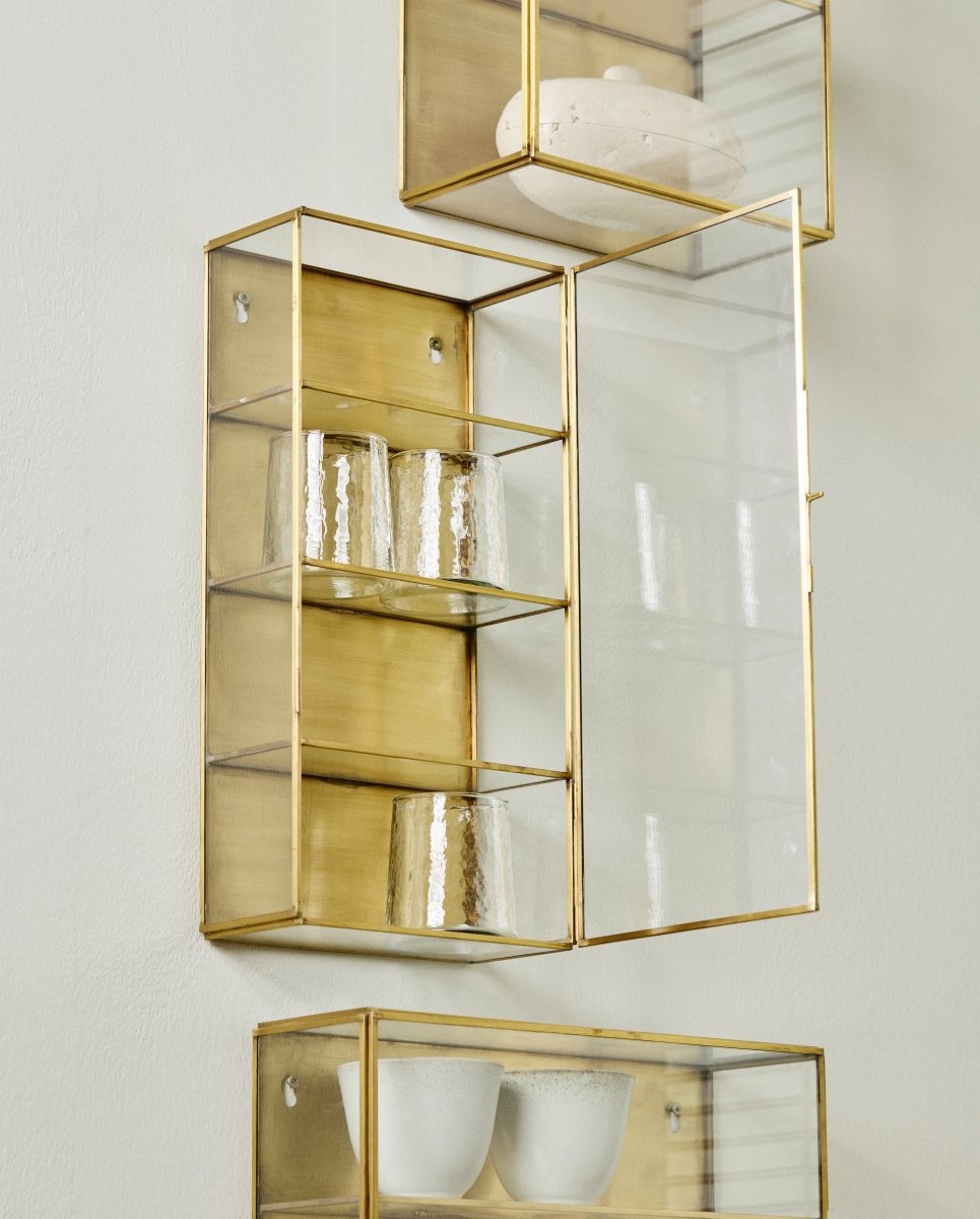 ADA vægskab i jern, S, 40x20 - guld finish - naordal.com