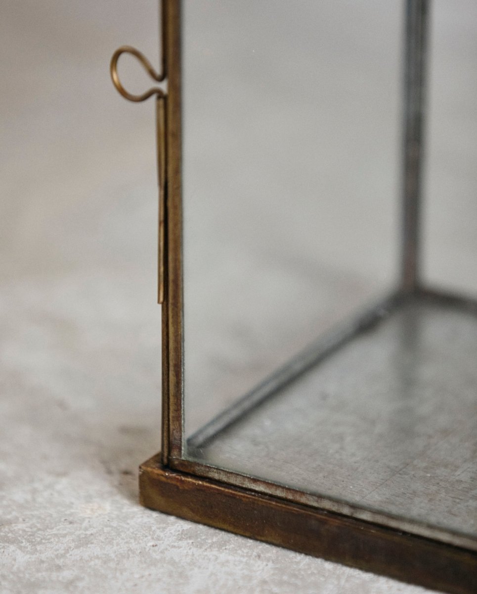 ANTIQUE lanterne i jern - h30 cm - guld finish - naordal.com