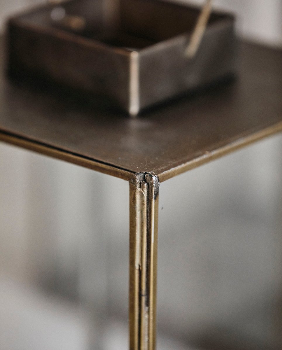 ANTIQUE lanterne i jern - h42 cm - guld finish - naordal.com