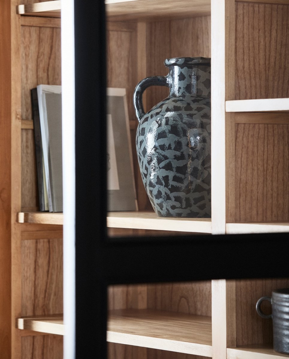 BATAM vase, glaseret - sort - naordal.com