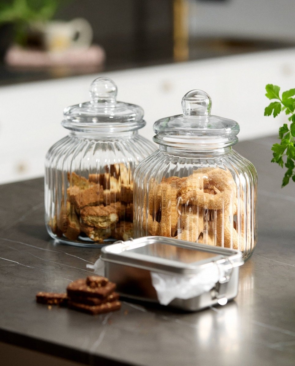 BYROM opbevaringsglas med låg - klar - naordal.com