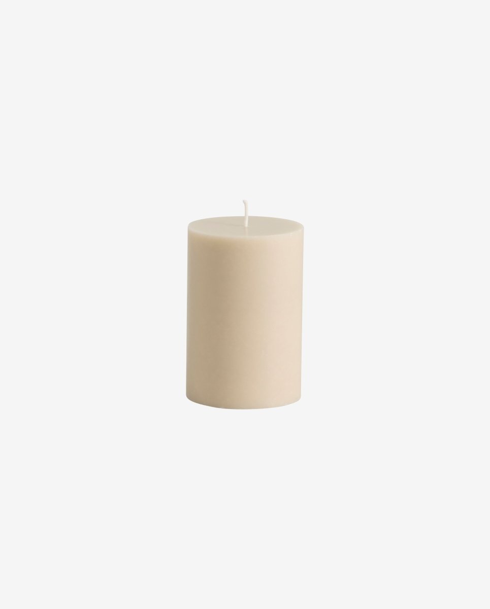 CANDLE, bloklys, 6,8x10cm - beige - naordal.com