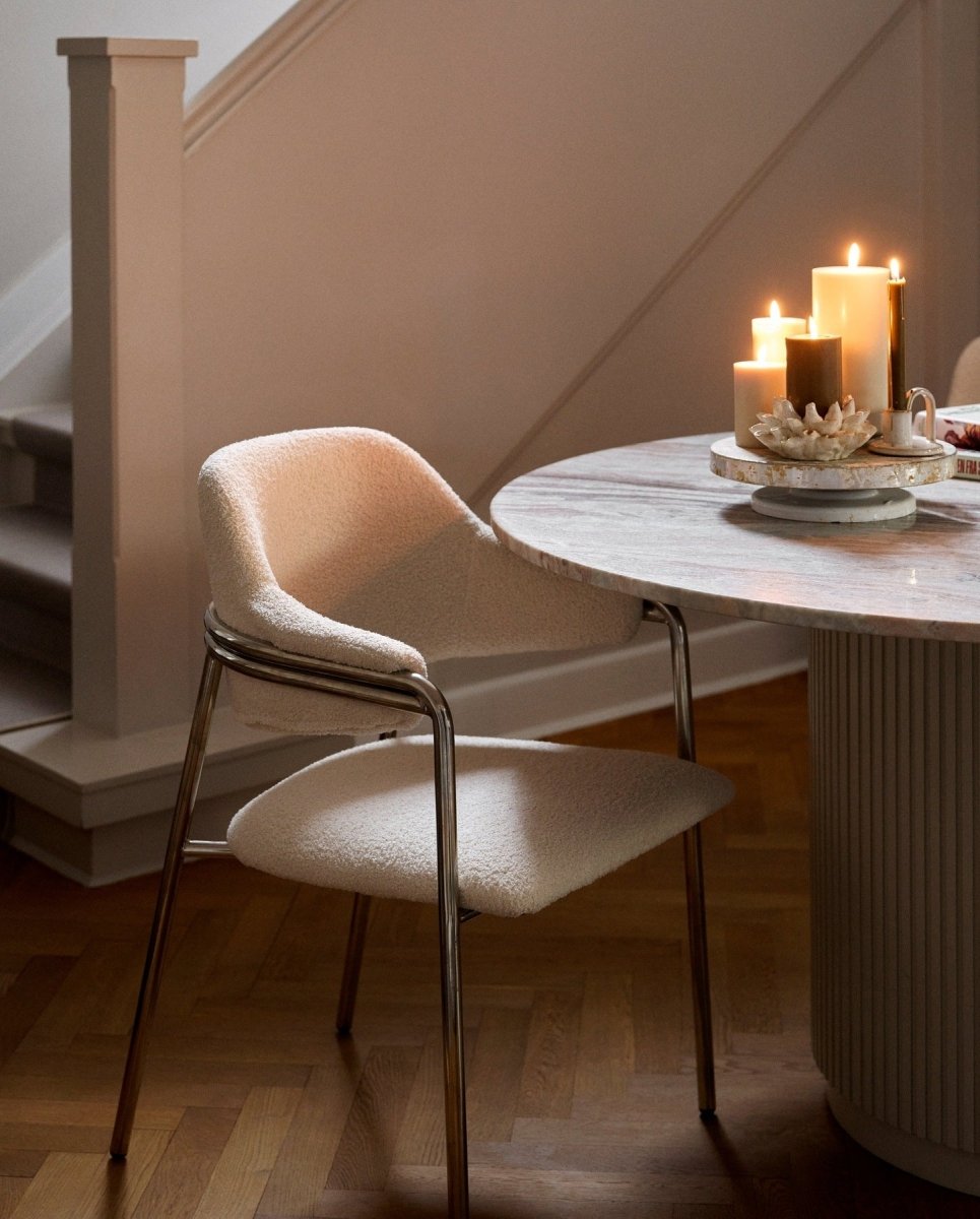 CANDLE, bloklys, 6,8x15cm, beige - naordal.com