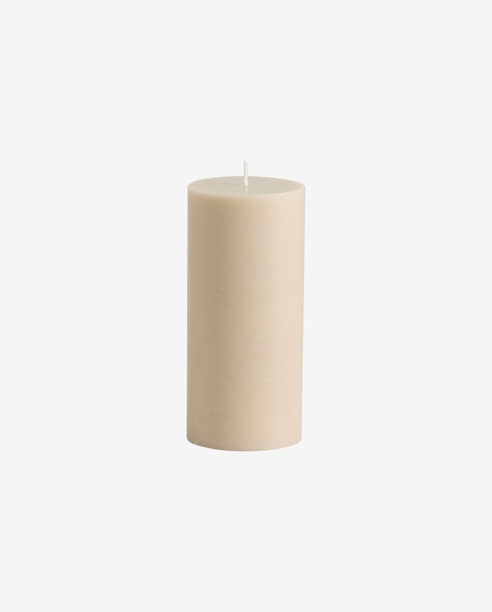 CANDLE, bloklys, 6,8x15cm, beige - naordal.com