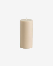 CANDLE, bloklys, 6,8x15cm, beige - naordal.com