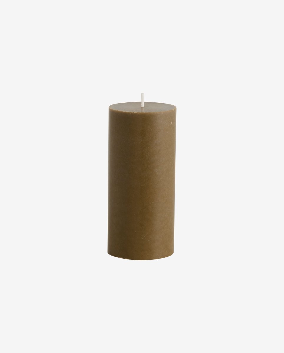 CANDLE, bloklys, 6,8x15cm - grøn - naordal.com