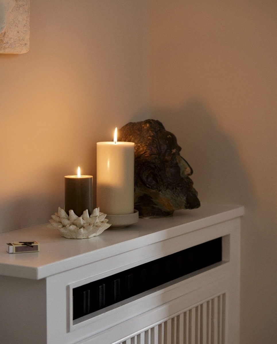 CANDLE, bloklys, 6,8x15cm - grøn - naordal.com