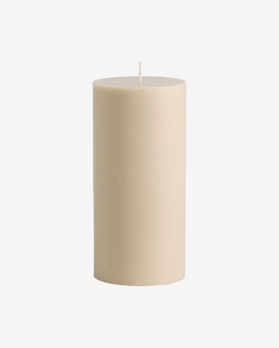 CANDLE, bloklys, 9,6x20cm - beige - naordal.com