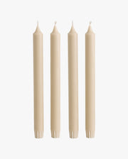 CANDLE, stearinlys, sæt m/4, 25cm - beige - naordal.com
