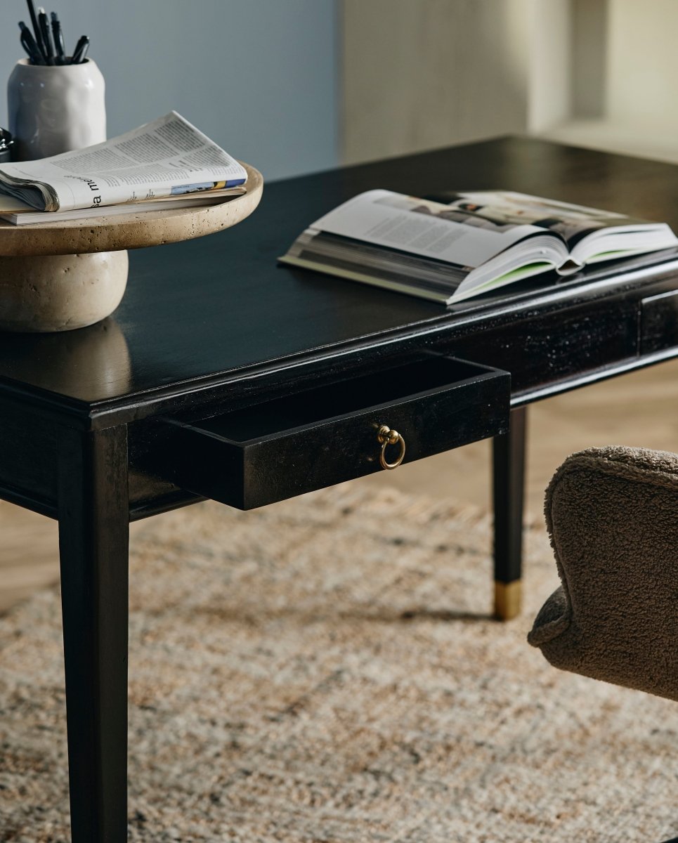 EMS desk w/2 drawers, S - black - naordal.com