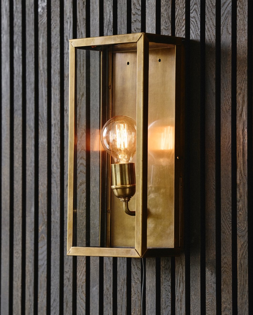 EOS væglampe / udendørslampe - h40 cm - messing finish - naordal.com