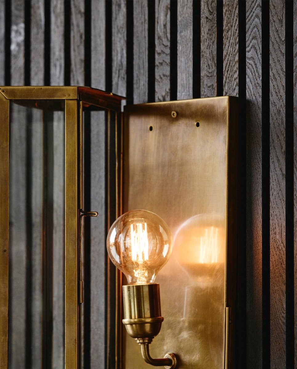 EOS væglampe / udendørslampe - h40 cm - messing finish - naordal.com