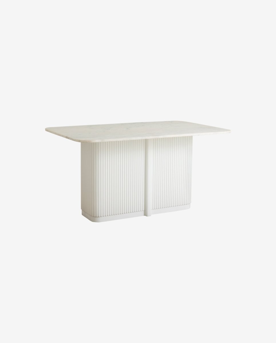 ERISO spisebord i træ og marmor - råhvid - naordal.com